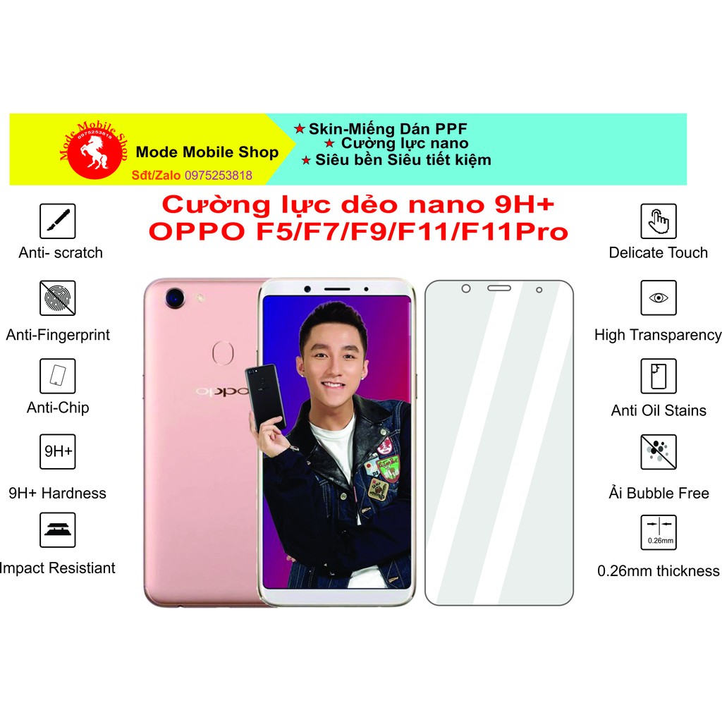 Kính cường lực dẻo nano OPPO F5/F7/F9/F11/F11pro loại siêu bền siêu tiết kiệm