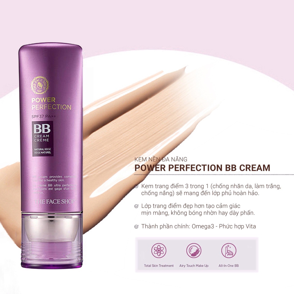 Kem nền BB cream Face it Power Perfection với tác dụng 3 trong 1 làm trắng da, chống lão hóa da, chống nhăn | BigBuy360 - bigbuy360.vn