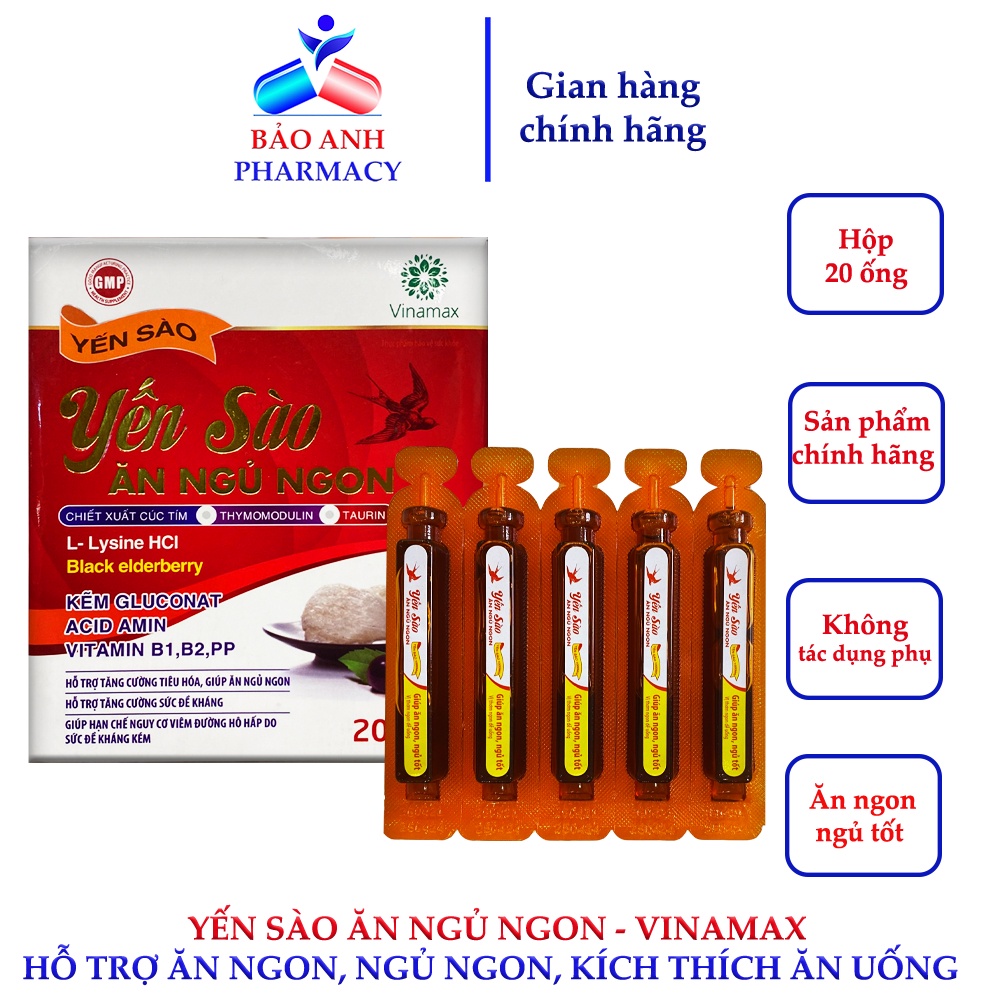 Yến sào Ăn ngủ ngon – Hỗ trợ tăng cường tiêu hóa, giúp ăn ngủ ngon, hỗ trợ tăng cường sức đề kháng - baoanhpharmacy
