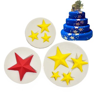 Khuôn silicone tạo hình làm bánh hình ngôi sao đáng yêu