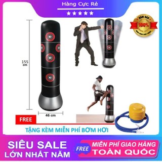 Bao Trụ Đấm Bốc Tự Cân Bằng – PURE BOXING - 160cm – Đường Kính 48cm - Tặng Kèm Bơm Hơi