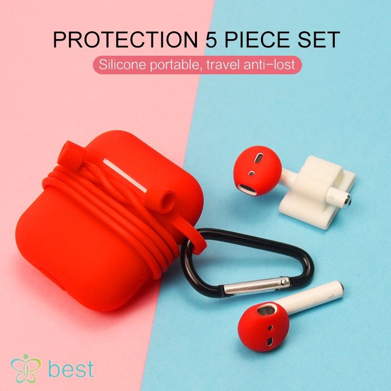 Bộ vỏ silicone chống sốc bảo vệ tai nghe Airpod