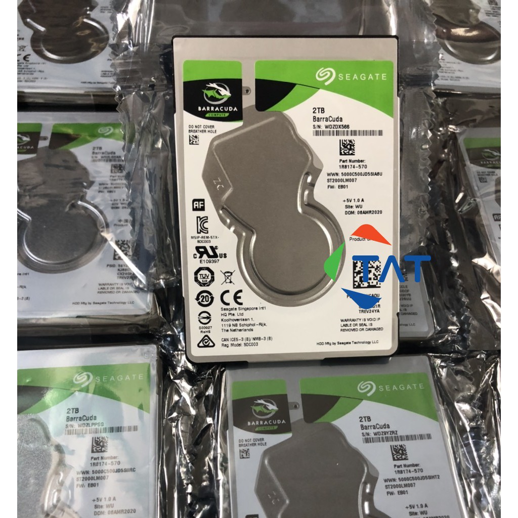 Ổ Cứng HDD 2TB (2000GB) Seagate Barracuda 2.5"inch SATA 6.0Gbs Chính Hãng Dùng Cho Máy Tính Xách Tay Laptop PC MacBook