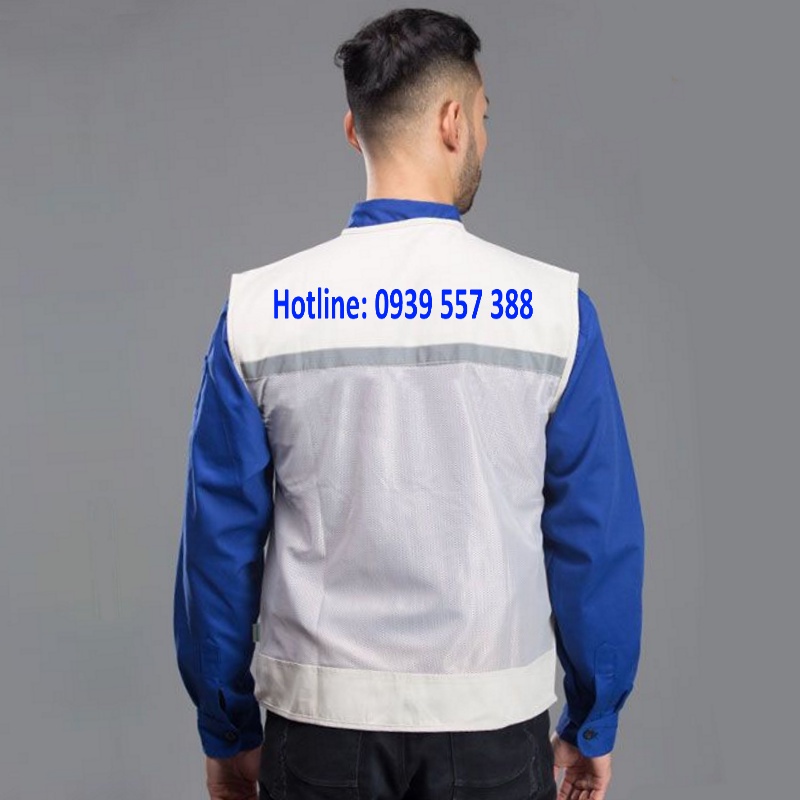 ÁO GHI LÊ PHẢN QUANG BẢO HỘ LAO ĐÔNG MÀU GHI SÁNG , ÁO GILE BẢO HỘ , KỸ THUẬT ,KỸ SƯ , CÔNG NHÂN ,AN TOÀN LAO ĐỘNG