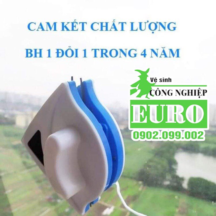 Bộ lau kính 2 mặt VSCN EURO [Hút nam châm vĩnh cửu]