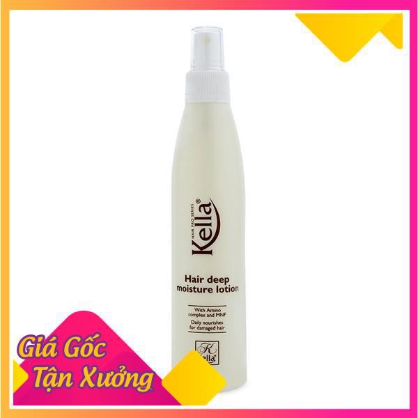 Sữa / Xịt nước dưỡng trắng làm mềm tóc Kella 250ml chai cao cho salon nam nữ .