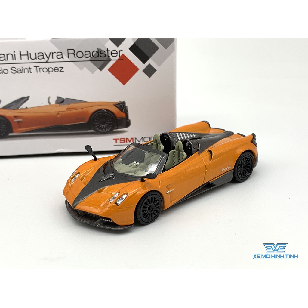 Xe Mô Hình Pagani Huayra Roadster Arancio Saint Tropez LHD 1:64 MiniGT ( Cam )