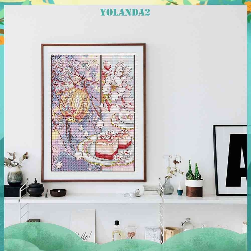 Toàn Bộ Bộ Tranh Thêu Chữ Thập 11CT DIY Hình Hoa Anh Đào