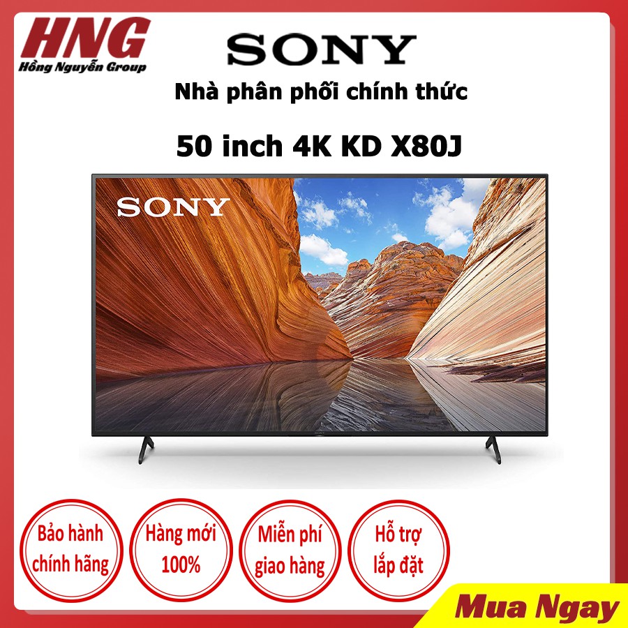 Android Tivi Sony Bravia 4K 50 inch KD-50X80J (2021) - Bảo hành chính hãng 2 năm toàn quốc