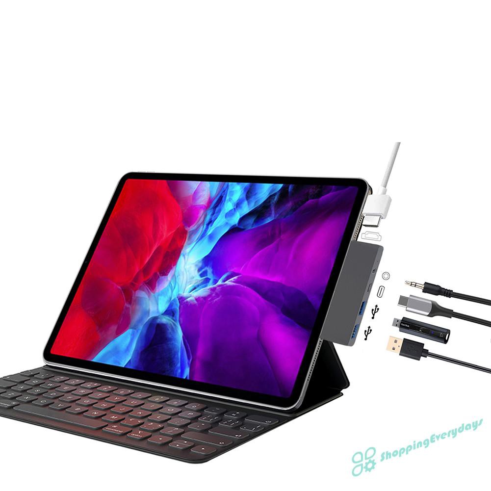 SV Bộ Chuyển Đổi Hdmi 2 Usb3.0 Pd 3.5mm 5 Trong 1 Cho Ipad Pro 2018 / 2020