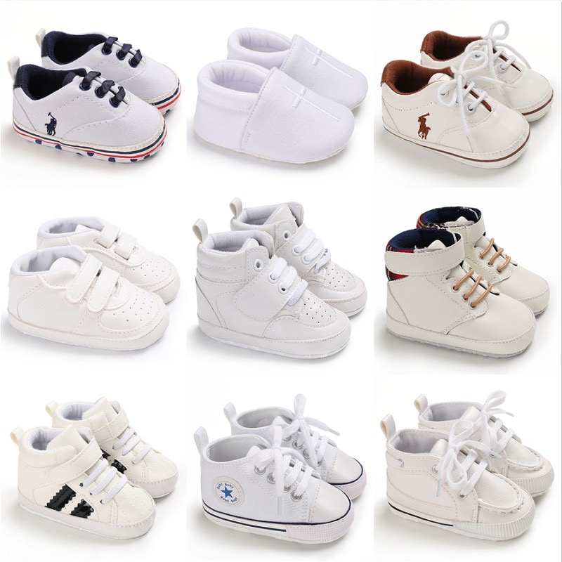 Giày Thể Thao Trắng Đế Mềm Cho Bé walkers