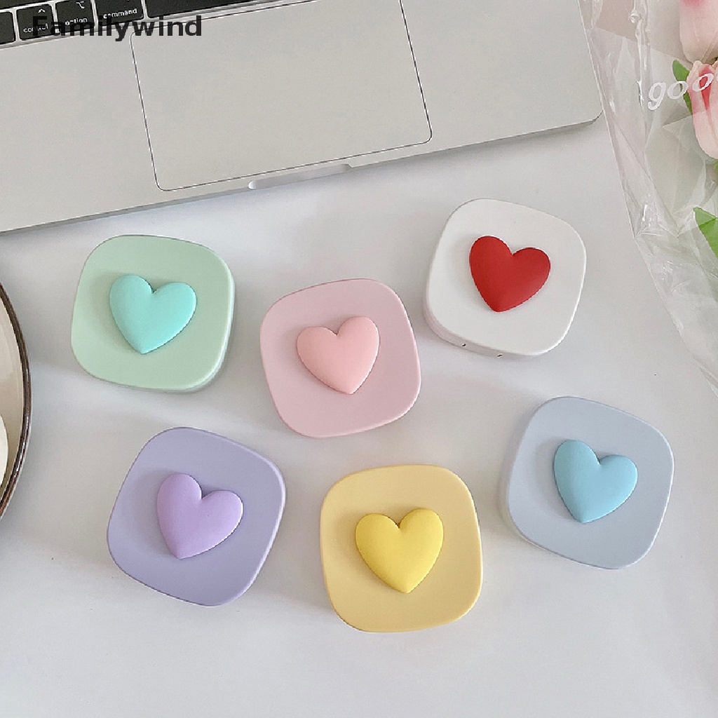 Hộp Đựng Kính Áp Tròng Hình Trái Tim Dễ Thương Kèm Gương Soi