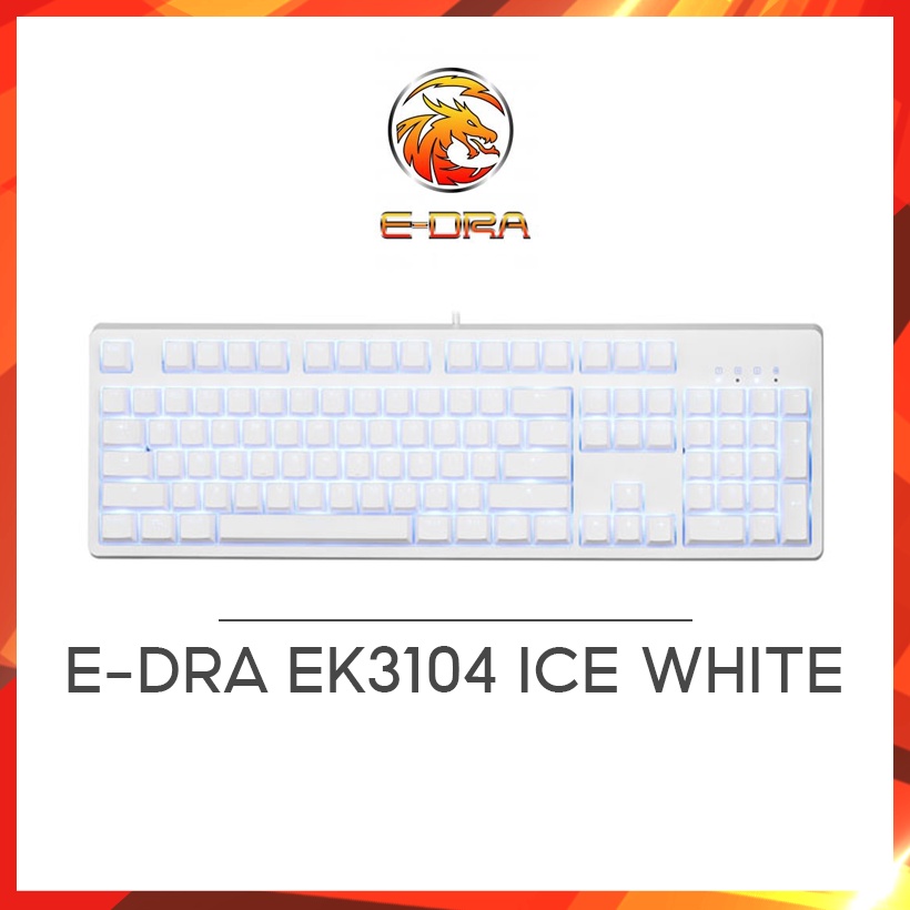 Bàn phím cơ E-Dra EK3104 Ice White