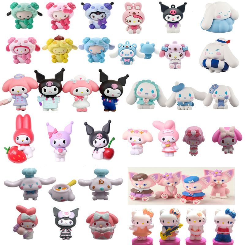 【Ready Stock】 Kuromi My Melody Cinnamoroll Hello Kitty  LinaBell Figure Toy Keychain Pendant Gift