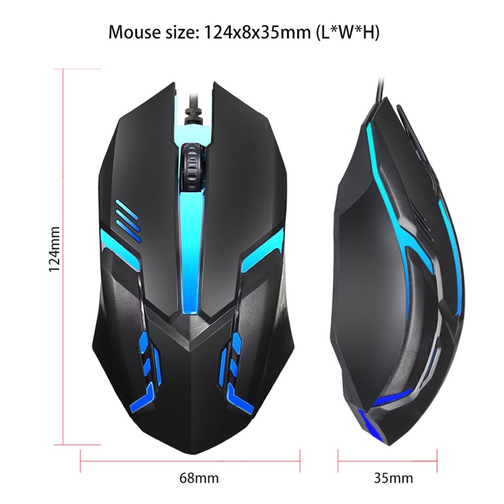 Chuột Dây Đèn LED 7 Màu Dành Cho Game Thủ