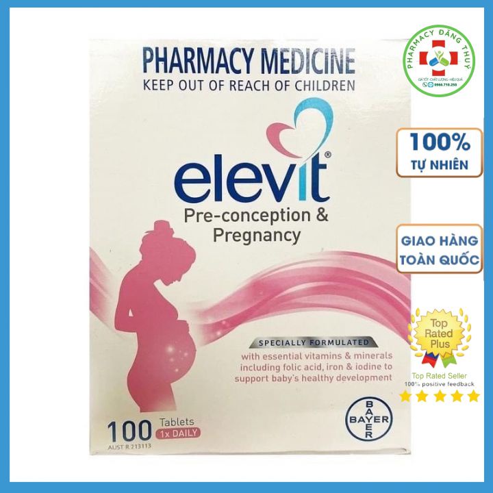 Elevit Bầu Úc Vitamin Tổng Hợp - 100v