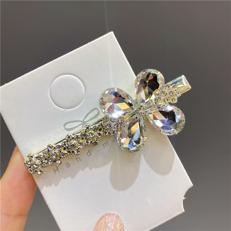 Kẹp Tóc Hình Hoa Đính Đá Lấp Lánh 2022 Thời Trang Mùa Hè Mới Cho Nữ