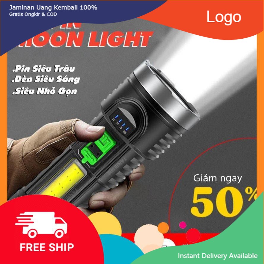Đèn Pin THÔNG MINH EONMART 2IN1 MOON LIGHT 4 CHế Độ Siêu Sáng ,Siêu NHỏ Gọn 2021 Bền Bỉ [CHÍNH HÃNG]