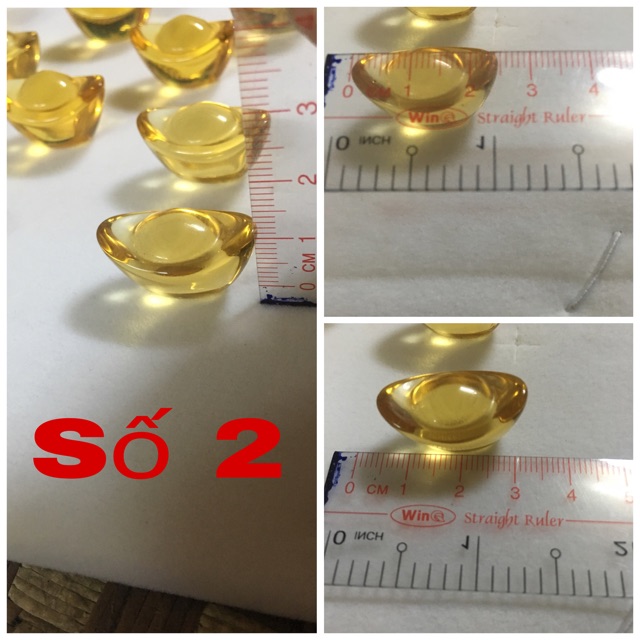 Thỏi vàng thủy tinh 2,5 cm | BigBuy360 - bigbuy360.vn