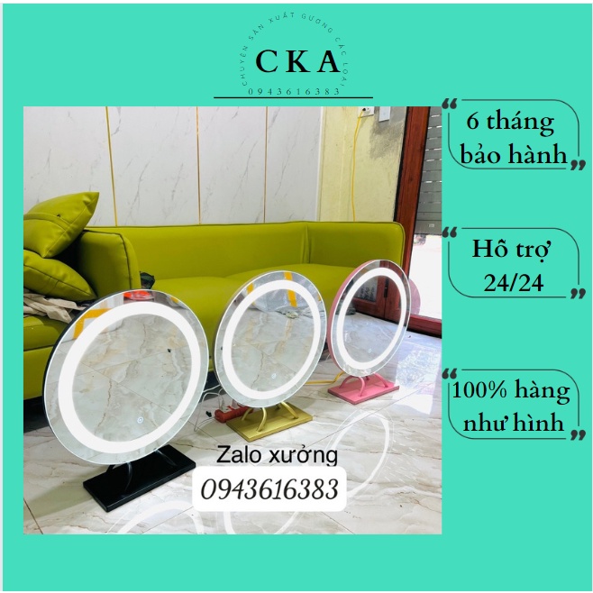 Gương để bàn trang điểm 𝐂𝐨́ 𝐬𝐚̆̃𝐧, 𝐬𝐡𝐢𝐩 𝐧𝐠𝐚𝐲 gương led để bàn sang trọng, vàng gold luxury.