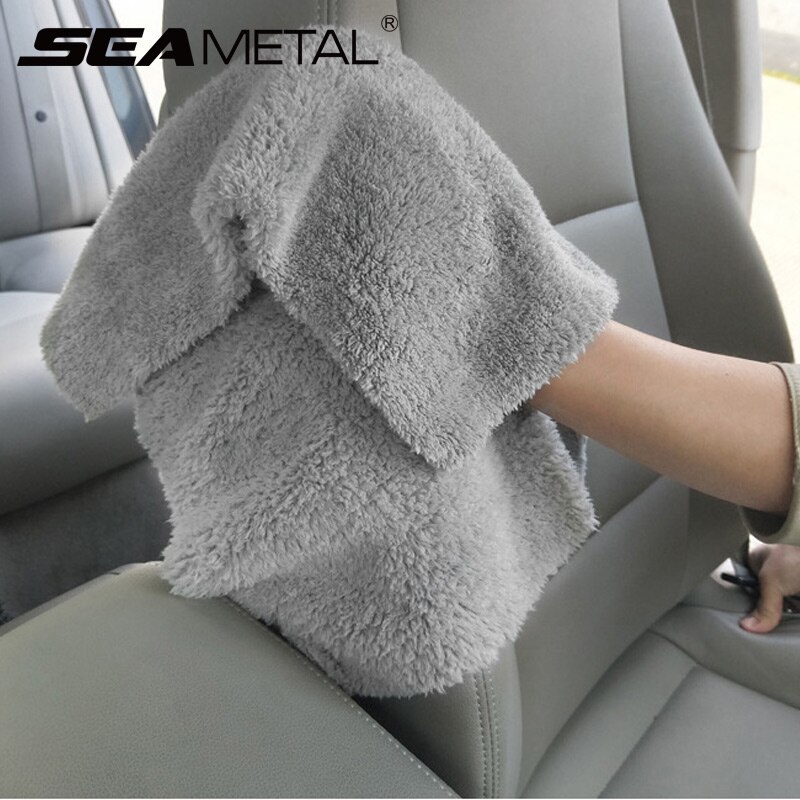 Khăn SEAMETAL chất liệu sợi nhỏ dày dặn chuyên dụng lau chùi vệ sinh xe