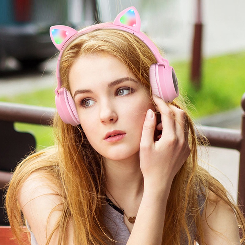 Tai Nghe Bluetooth Hoco W27 Hình Tai Mèo Dễ Thương hàng chính hãng