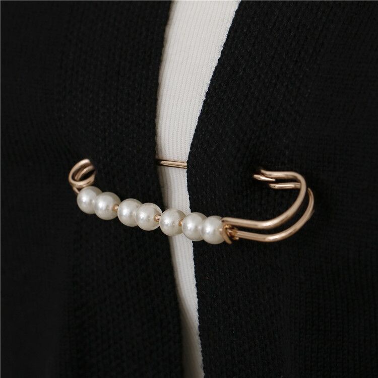 Ghim cài áo đính ngọc trai giả thời trang xinh xắn