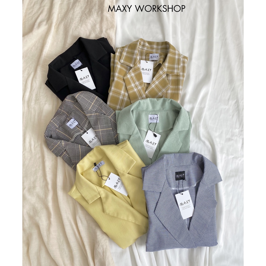 Tổng hợp áo blazer tay ngắn short blazer Maxy Workshop