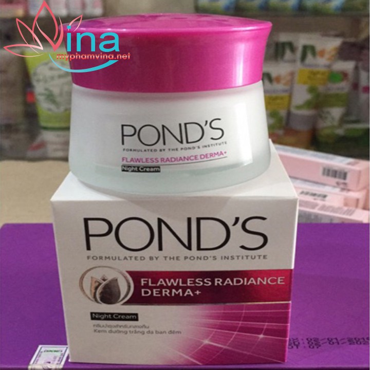 KEM DƯỠNG TRẰNG DA PONDS FLAWLESS RADIANCE DERMA MATTIFYING NIGHT CREAM 50G