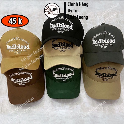Mũ lưỡi trai thêu chữ Badblood | Nón kết thời trang Unisex Nam Nữ SG130