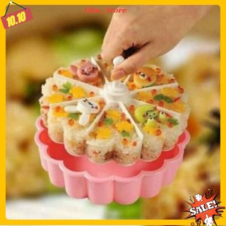 khuôn nhựa ấn xôi hình tim chia tim 8 ngăn