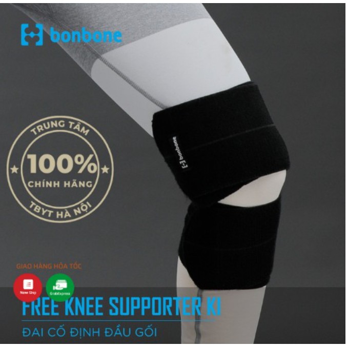 [CHÍNH HÃNG BONBONE] Đai hỗ trợ cố định đầu gối Nhật Bản Free Knee Supporter KI - Bảo vệ dây chằng, trợ lực khớp gối