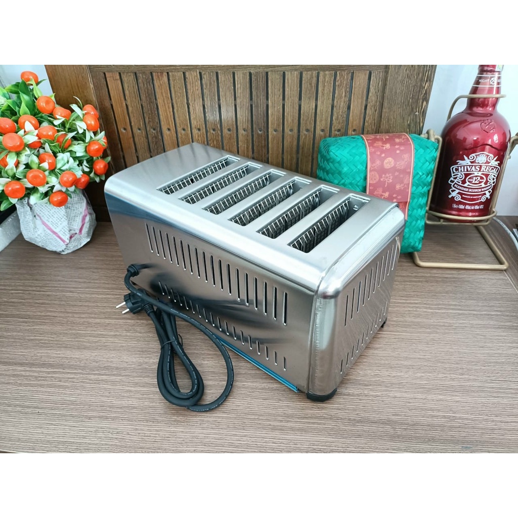 Máy nướng bánh mì Sandwich inox 6 ngăn