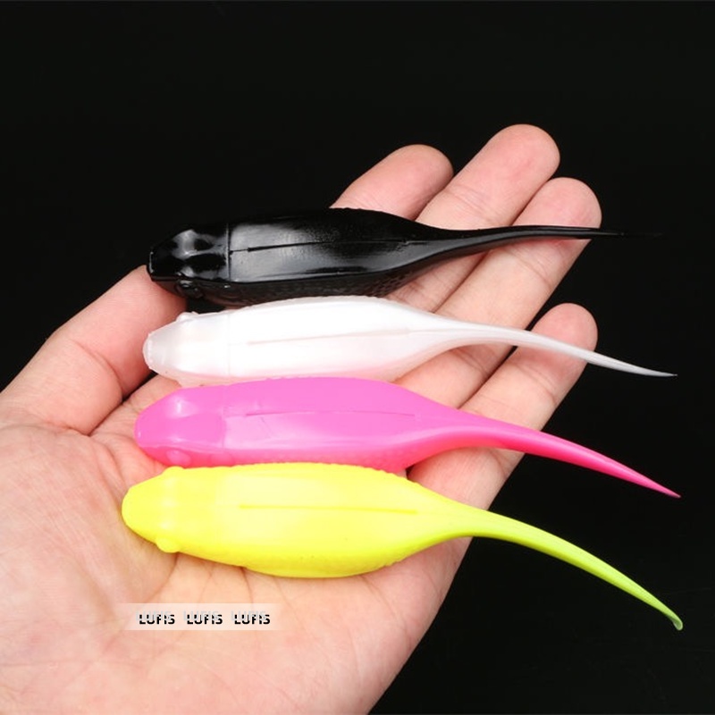 Set 6 Mồi Câu Cá Giả Hình Ếch Bằng Cao Su Mềm Kèm Móc