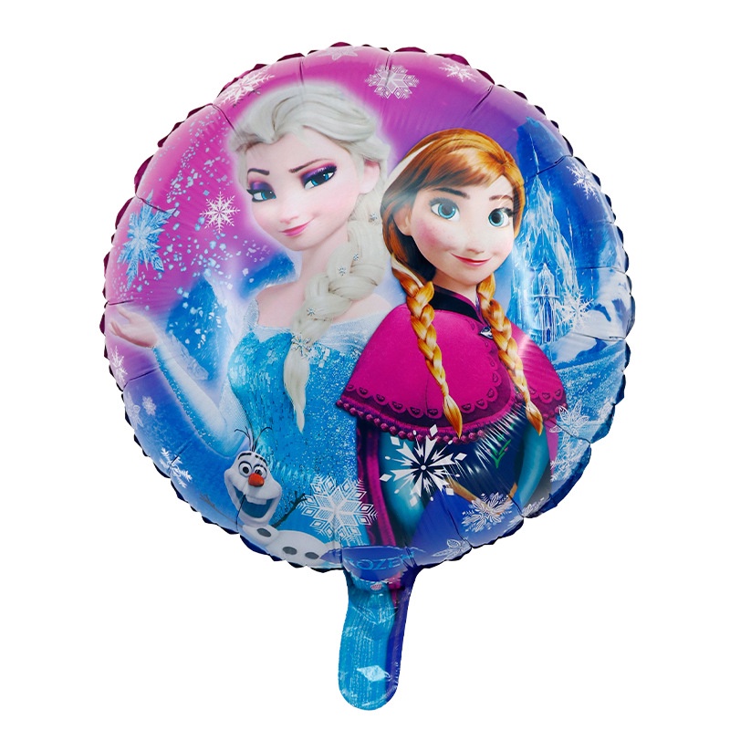 Bong Bóng Lõi Nhôm Tráng Gương In Hình Công Chúa Elsa Anna Olaf Trong Phim Frozen Dành Cho Trang Trí Tiệc Sinh Nhật Bé