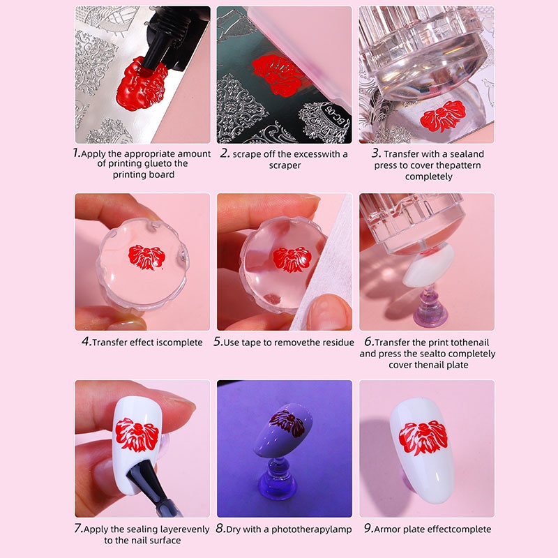Dụng cụ in họa tiết cho móng tay bằng silicone dành cho làm móng tay nghệ thuật Misscheering
