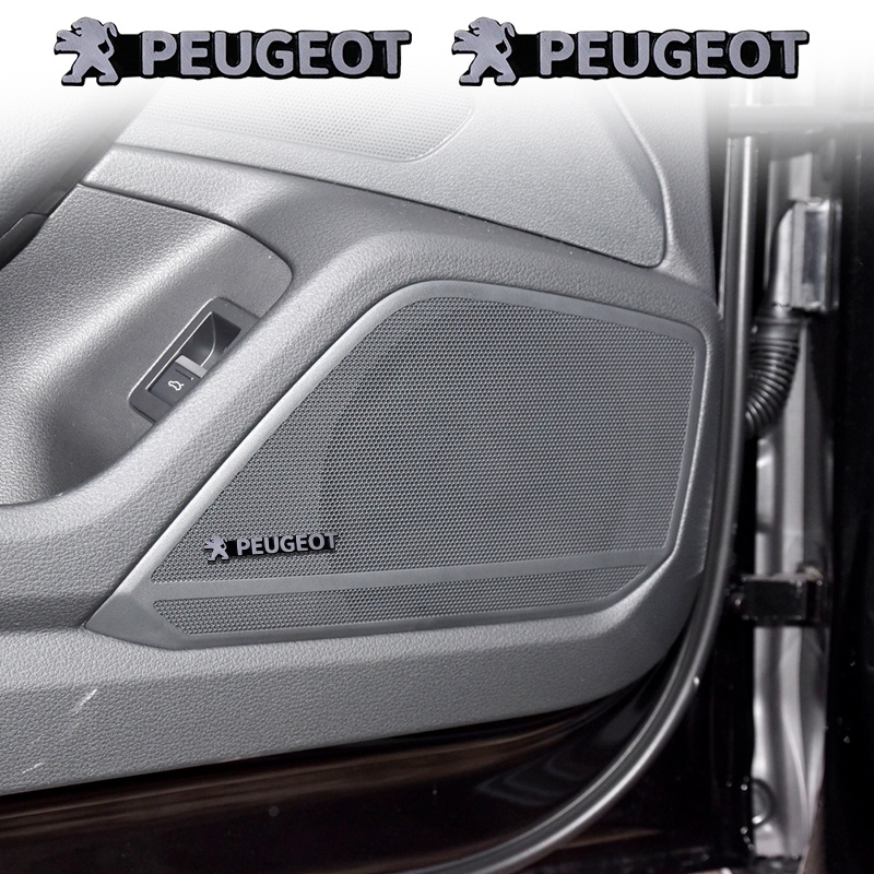 Set 4 / 10 Miếng Dán Khuếch Đại Âm Thanh Bằng Nhôm Màu Bạc Cho Peugeot 308 206 207 408 508 RCZ 208 3008 2008 4008