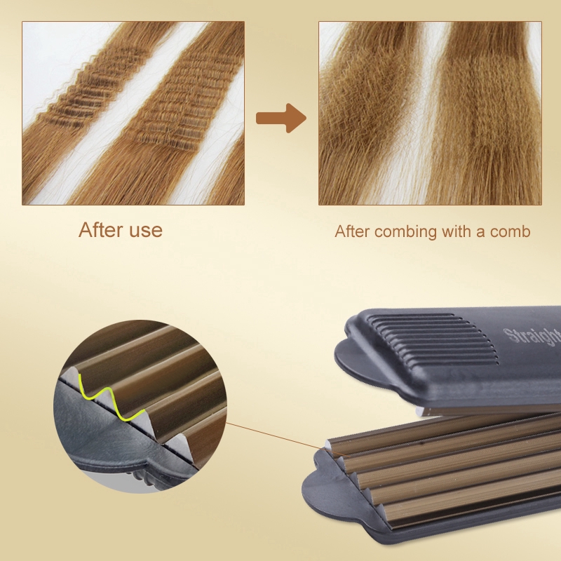 Ubeator Hair Straightener Wave Ceramic Corrugated Iron Hair Styling Tools Salon Corn Perm