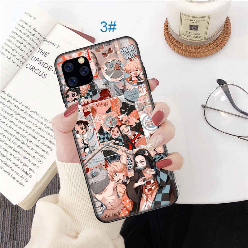 Ốp điện thoại in hình anime Kimetsu no Yaiba Demon Slayer cho iPhone 5 5s Se 6 6S 7 8 Plus X XR Xs Max