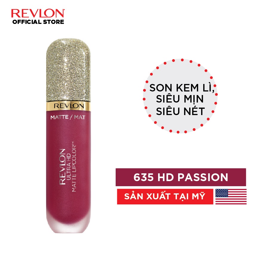 [Tặng kèm Nail] Son kem dạng lì Revlon Lunar Ultra HD Matte Lipcolor 5.9ml