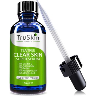 Serum Trị Mụn Tinh Chất Tràm Trà Truskin Naturals Tea Tree Clear Skin 30ml