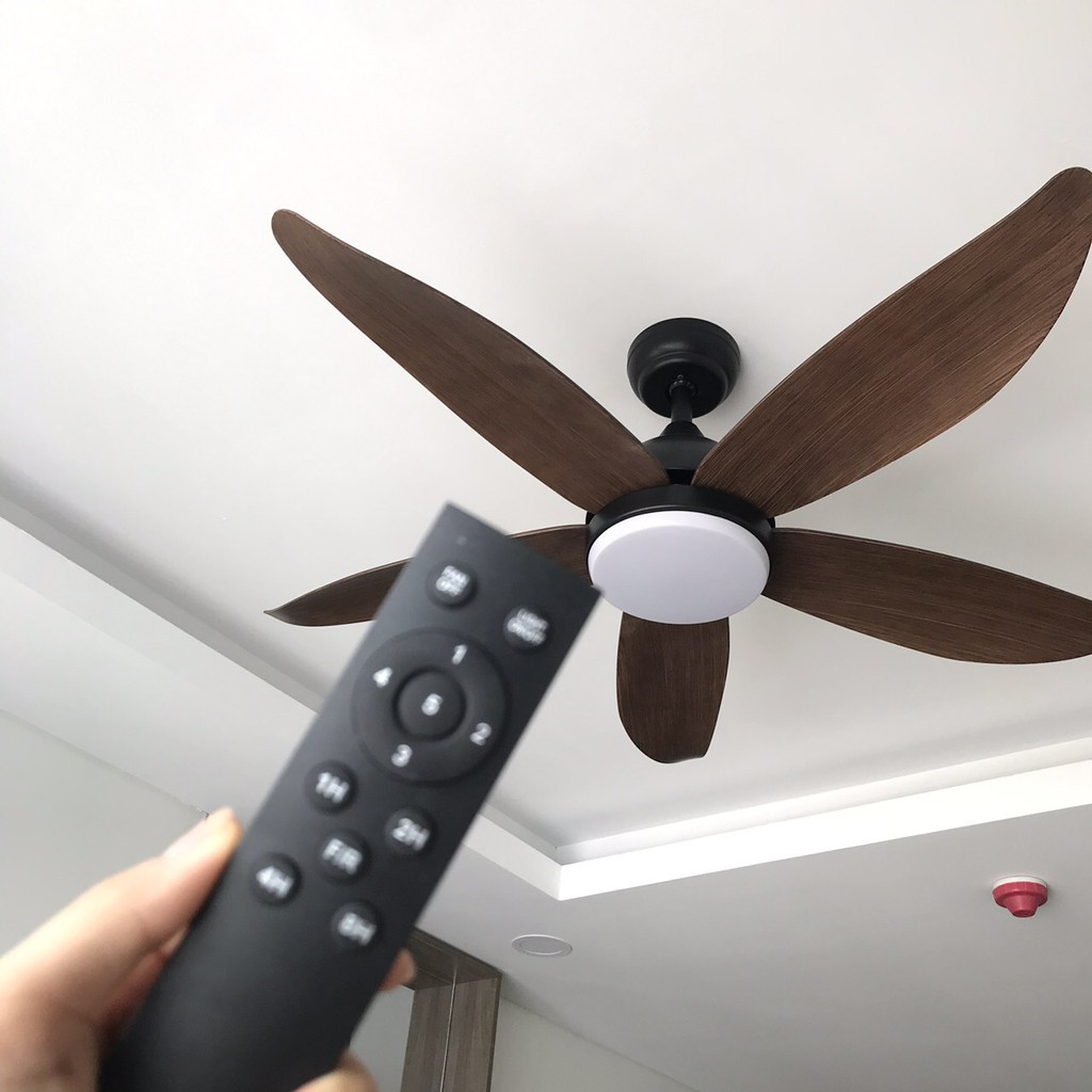 Quạt Trần Đèn Động Cơ DC Lõi Đồng [Tặng Kèm Móc Cao Su Treo Trần ] Có 6 Tốc Độ Gió,Sải Rộng Cánh 1m32,Đèn Led 3 chế độ s | BigBuy360 - bigbuy360.vn