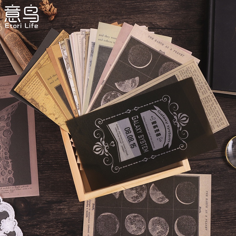 Set 24 Tờ Giấy Kraft Dùng Trang Trí Sổ Tay/Nhật Ký DIY