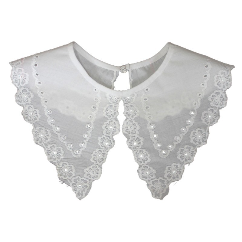Cổ Áo Giả Thêu Họa Tiết Rỗng Cổ Điển Có Thể Tháo Rời Cho Nữ