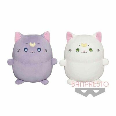 [Banpresto] Gấu bông Sailor Moon Eternal Big Marshmallow Luna Artemis Big Cushion tròn dễ thương chính hãng Nhật Bản