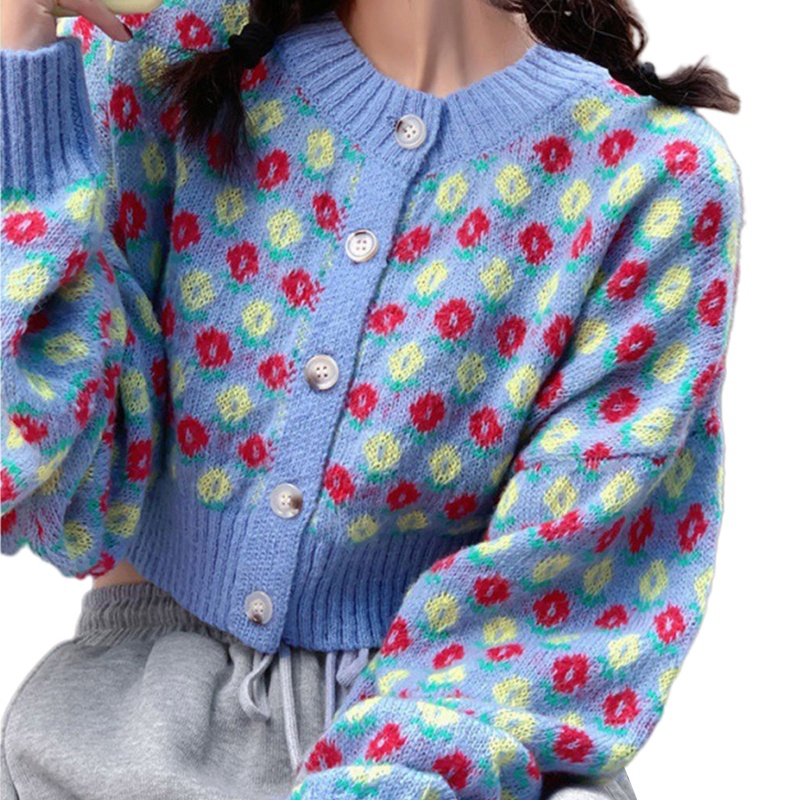 Áo Khoác Cardigan Dệt Kim Mỏng Cổ Tròn Tay Dài Chống Nắng Phong Cách Hàn Quốc Thời Trang