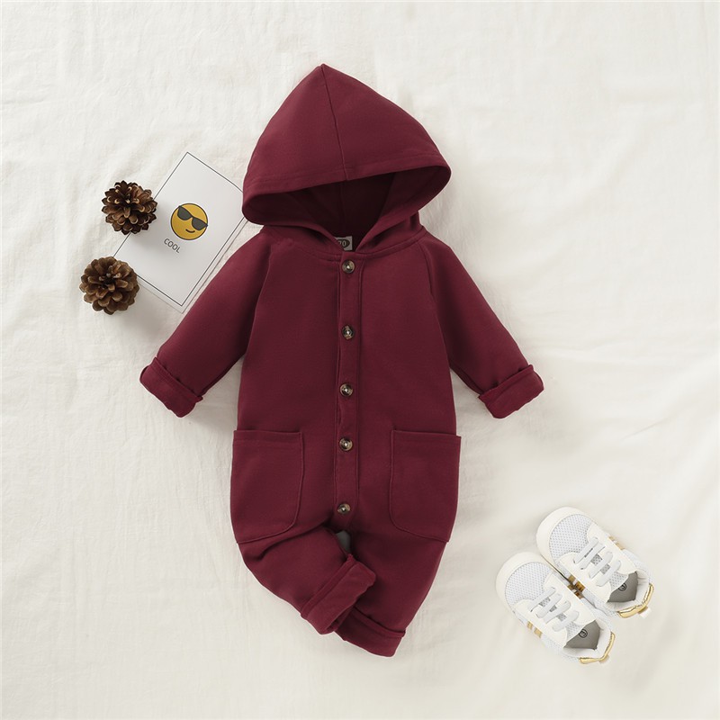 Jumpsuit Cotton Dài Tay Mikrdoo Cho Bé Trai 0-18 Tháng