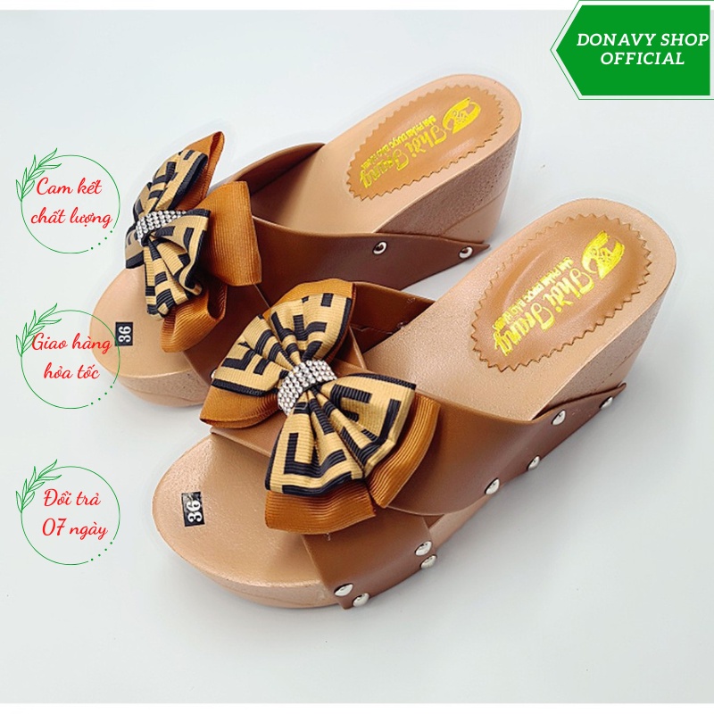 Dép Xuồng Nơ Sọc Siêu Xinh D.XN xuồng nơ xuong_no_soc