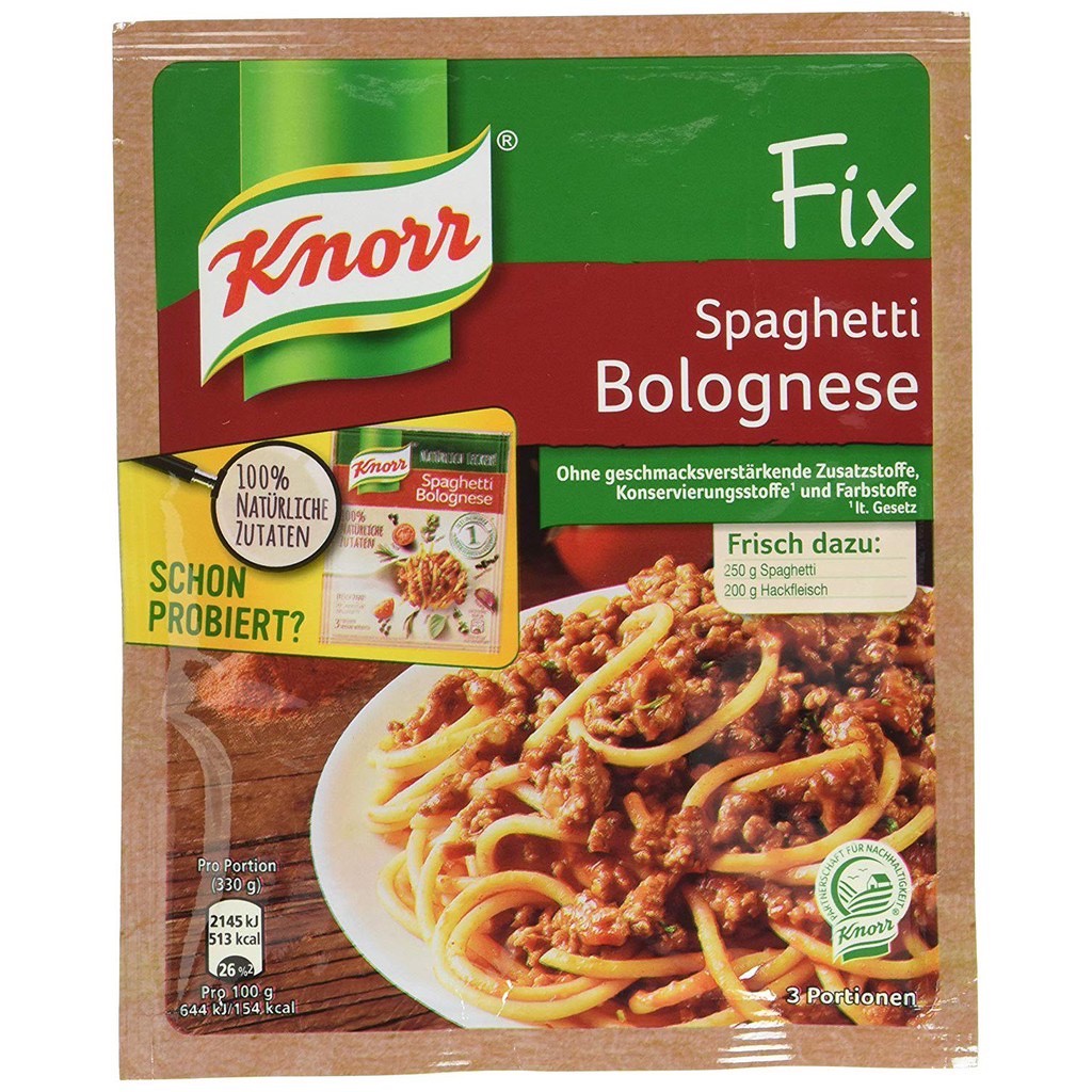 GIA VỊ LÀM NƯỚC SỐT MỲ Ý KNORR- MAGGI, FIX SPAGHETTI (ALLA CARBONARA/BOLOGNESE), HÀNG NỘI ĐỊA ĐỨC. | BigBuy360 - bigbuy360.vn