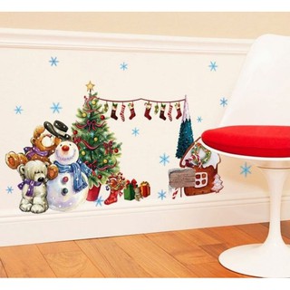 Decal dán tường decal trang trí noel 5 BINBIN PK369 (Có sẵn keo)